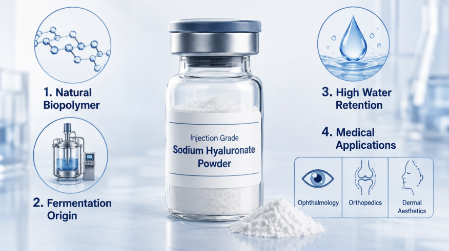 Injection Grade Sodium Hyaluronate Powder